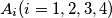 A_i (i = 1, 2, 3, 4)