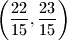 \left( \dfrac{22}{15},\dfrac{23}{15} \right)
