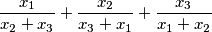 \frac{x_1}{x_2+x_3}+\frac{x_2}{x_3+x_1}+\frac{x_3}{x_1+x_2}