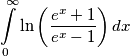 \int_{0}^{\infty} \ln \left( \frac{e^x+1}{e^x-1} \right) dx