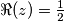 \Re(z) = \frac{1}{2}