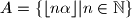 A=\{\lfloor n\alpha \rfloor | n \in \mathbb{N}\}