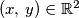 \left(x,\,y\right) \in \mathbb{R}^2