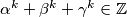 \alpha^k+\beta^k+\gamma^k \in \mathbb{Z}