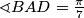\sphericalangle BAD = \frac{\pi}{7}