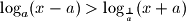 
\log _a(x - a) > \log _{\frac{1}{a}}(x + a)
