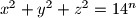 \newline x^2 + y^2 + z^2 = 14^n