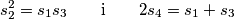 s_2^2 = s_1s_3 \qquad \text{i} \qquad 2s_4=s_1+s_3