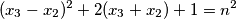  (x_3-x_2)^2+2(x_3+x_2)+1=n^2
