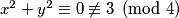 x^2 + y^2 \equiv 0 \not\equiv 3 \pmod{4}