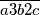 \overline{a3b2c}