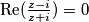 \operatorname{Re} ( \frac{z - i}{z + i} ) = 0
