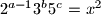 2^{a-1}3^b5^c=x^2