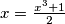 x = \frac{x^3+1}{2}