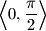 \displaystyle \left\langle 0,\frac{\pi}{2} \right\rangle