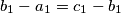 b_{1}-a_{1}=c_{1}-b_{1}