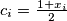 c_i = \frac{1+x_i}{2}