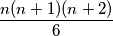 \dfrac{n(n+1)(n+2)}{6}