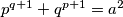 p^{q+1}+q^{p+1}=a^2