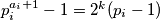 p_i^{a_i+1}-1=2^k(p_i-1)
