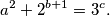 a^2 + 2^{b+1} = 3^c.