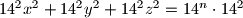 14^2x^2+14^2y^2+14^2z^2=14^n\cdot 14^2