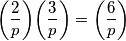 \bigg(\frac{2}{p}\bigg) \bigg( \frac{3}{p} \bigg) = \bigg( \frac{6}{p} \bigg)