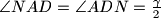 \angle{NAD} = \angle{ADN} = \frac{\gamma}{2}