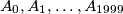 A_0,A_1,\ldots, A_{1999}