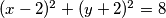 (x-2)^{2}+(y+2)^{2} = 8