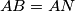 AB = AN