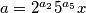 a=2^{a_{2}}5^{a_{5}}x