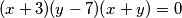 (x+3)(y-7)(x+y)=0