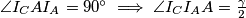 \angle I_CAI_A = 90^\circ \implies \angle I_CI_AA = \frac{\gamma}{2}