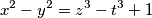 x^2 - y^2 = z^3 - t^3 + 1