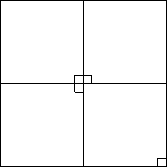 \setlength{\unitlength}{5pt}
\begin {picture}(2,3)
\multiput(0,0)(1,0){10}{\line(1,0){1}}
\multiput(0,0)(0,1){10}{\line(0,1){1}}
\multiput(0,10)(1,0){10}{\line(1,0){1}}
\multiput(10,10)(0,-1){10}{\line(0,-1){1}}
\put(9,0){\line(0,1){1}}
\put(9,1){\line(1,0){1}}
\multiput(10,0)(1,0){10}{\line(1,0){1}}
\multiput(20,0)(0,1){10}{\line(0,1){1}}
\multiput(20,10)(-1,0){10}{\line(-1,0){1}}
\put(11,0){\line(0,1){1}}
\put(10,1){\line(1,0){1}}
\multiput(0,-10)(1,0){10}{\line(1,0){1}}
\multiput(10,-10)(0,1){10}{\line(0,1){1}}
\multiput(0,0)(0,-1){11}{\line(0,1){1}}
\put(9,0){\line(0,-1){1}}
\put(9,-1){\line(1,0){1}}
\put(10,-10){\line(1,0){10}}
\put(20,-10){\line(0,1){10}}
\put(19,-9){\line(1,0){1}}
\put(19,-9){\line(0,-1){1}}
\end{picture}