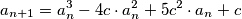 a_{n+1} = a_n^3 - 4c \cdot a_n^2 + 5c^2 \cdot a_n + c