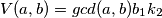 V(a , b) = gcd(a , b)b_1k_2