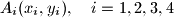 A_i(x_i,y_i),\quad i=1, 2, 3, 4