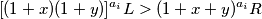 [(1+x)(1+y)]^{a_i}L > (1+x+y)^{a_i}R