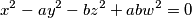 x^2 - ay^2 - bz^2 + abw^2 = 0