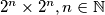 2^n \times 2^n, n \in \mathbb{N}