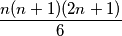 \dfrac{n(n+1)(2n+1)}{6}