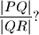 \dfrac{|PQ|}{|QR|}?