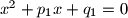 x^2 + p_1x + q_1 = 0
