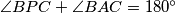 \angle{BPC} + \angle{BAC} = 180^\circ