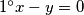 1^\circ x-y=0