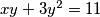 xy + 3y^2 = 11