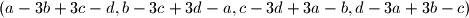 (a-3b+3c-d,b-3c+3d-a,c-3d+3a-b,d-3a+3b-c)