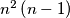 n^2\left(n-1\right)